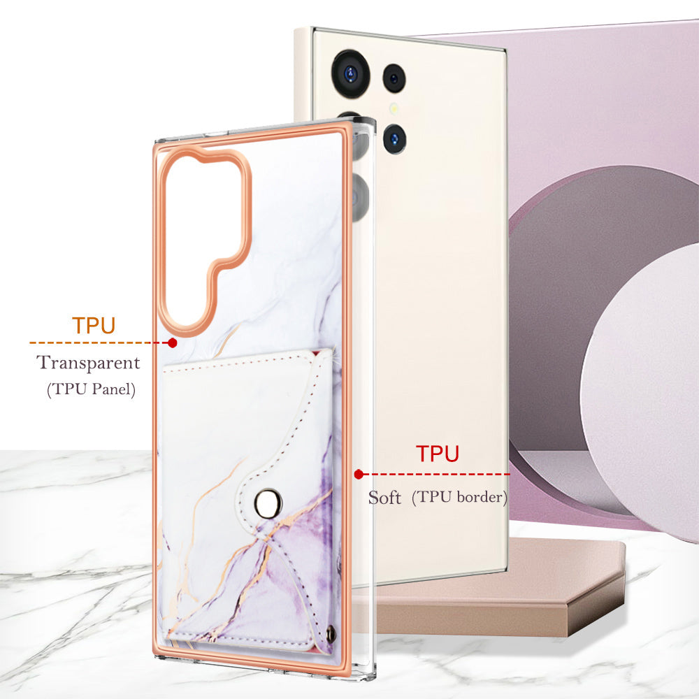 YB Leather Coating Series-9 for Samsung Galaxy S24 Ultra Case Kickstand Card Slot PU+TPU IMD Phone Cover YB Leather Coating Series-9 for Samsung Galaxy S24 Ultra Case Kickstand Card Slot PU+TPU IMD Phone Cover